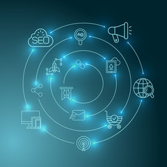 search engine optimization concept background