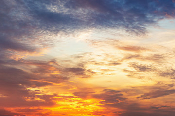 Fototapeta premium Beautiful image of colorful sunset sky.