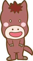 かわいい馬のイラスト素材