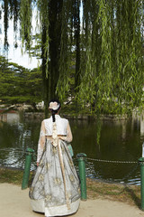 Korean woman in traditional Korean costume