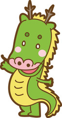 かわいい龍のイラスト素材