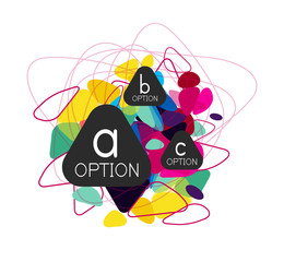 Geometric triangle infographics