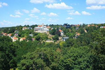 Obraz premium Blick auf den Luisenhof in Loschwitz, Dresden, Deutschland