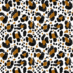  illustration seamless pattern floral animal fur print background. Hand drawn style, texture wallpaper, fashion fabric, textile. Abstract skin pelage.