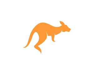 Fototapeta na wymiar Kangaroo icon logo design vector illustration