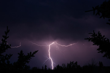 Lightning strike background.