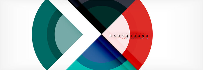 Obraz premium Vector circular geometric abstract background