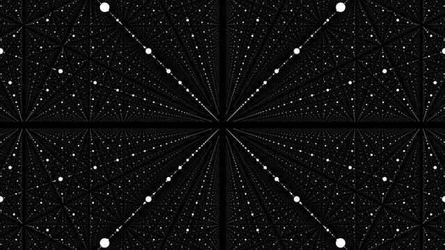 Infinity Space Dots -Motion Graphic - Seamless Loop - 4K 3840-2160
