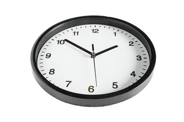 Simple classic black and white round wall clock
