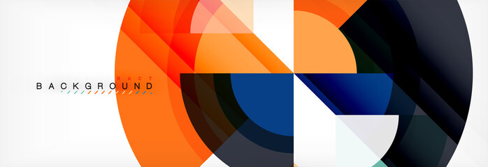 Obraz premium Vector circular geometric abstract background