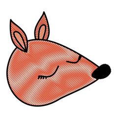 wild chipmunk animal head vector illustration design