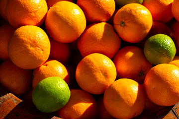 Healthy fruits, orange fruits background many orange fruits - or