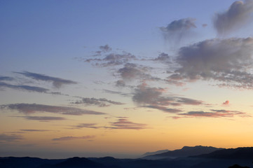 sunset in the mountains