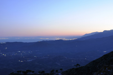 sunset in the mountains of Spain