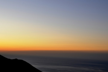 sunset in the mountains of Spain