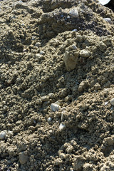 pile of earth in garden