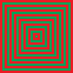 Red and green square illusion