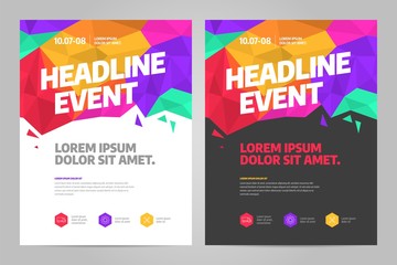 Vector layout design template for event. Eps10 vector.