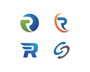 R letter logo business