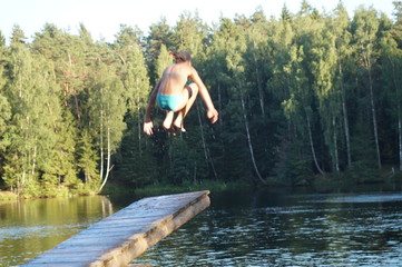 Jump derrick in forest lake #3