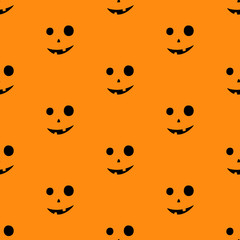 Set of scary faces Halloween pumpkins