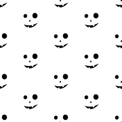 Set of scary faces Halloween pumpkins