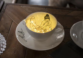 artistic coffee cup