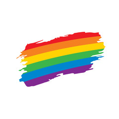 Obraz premium Grunge rainbow flag