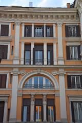 Rome, historic building in the center of the city, view and detail