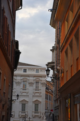 Fototapeta na wymiar Rome, historic building in the center of the city, view and detail