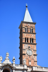 Rome, Basilica of Santa Maria Maggiore, facade, bell tower and details