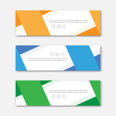 Fototapeta premium Set of abstract design banner template.