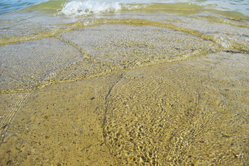 Fototapeta na wymiar Water on the beach.