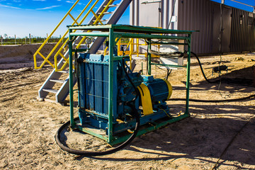 old compressor on the construction site