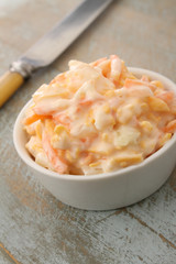 sandwich filling in dish