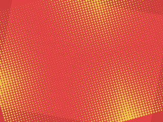 Naklejka premium Halftone dots background. Pop art retro template. Comics red texture.