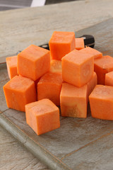 preparing fresh carrots