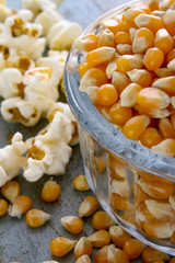 uncooked popcorn kernals