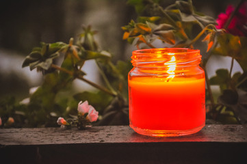 Candle on the table