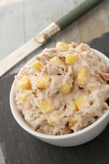 sandwich filling in dish