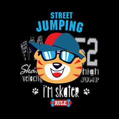 skater kids t shirt vector