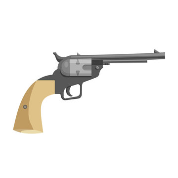 Cartoon revolver icon