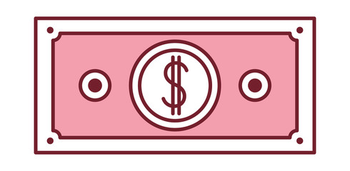 bill dollar money icon vector illustration design