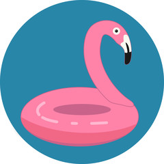 flamingo inflatables icon isolated vector illustration on white transparent background, Swimming is prohibited