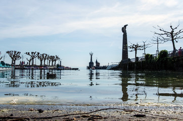 View of the haven of Constance. Shooting with a low-level camera.
