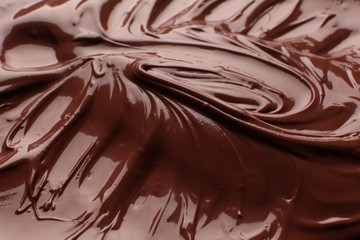 Tasty melted chocolate, closeup