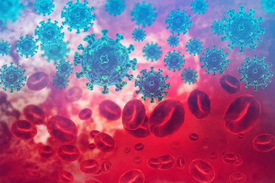 Virus infected blood cells