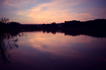 Fototapeta premium Dawn on the lake.
