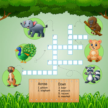Animal crossword puzzles for kids games