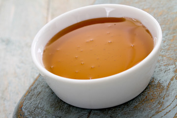 healthy clear honey in dish